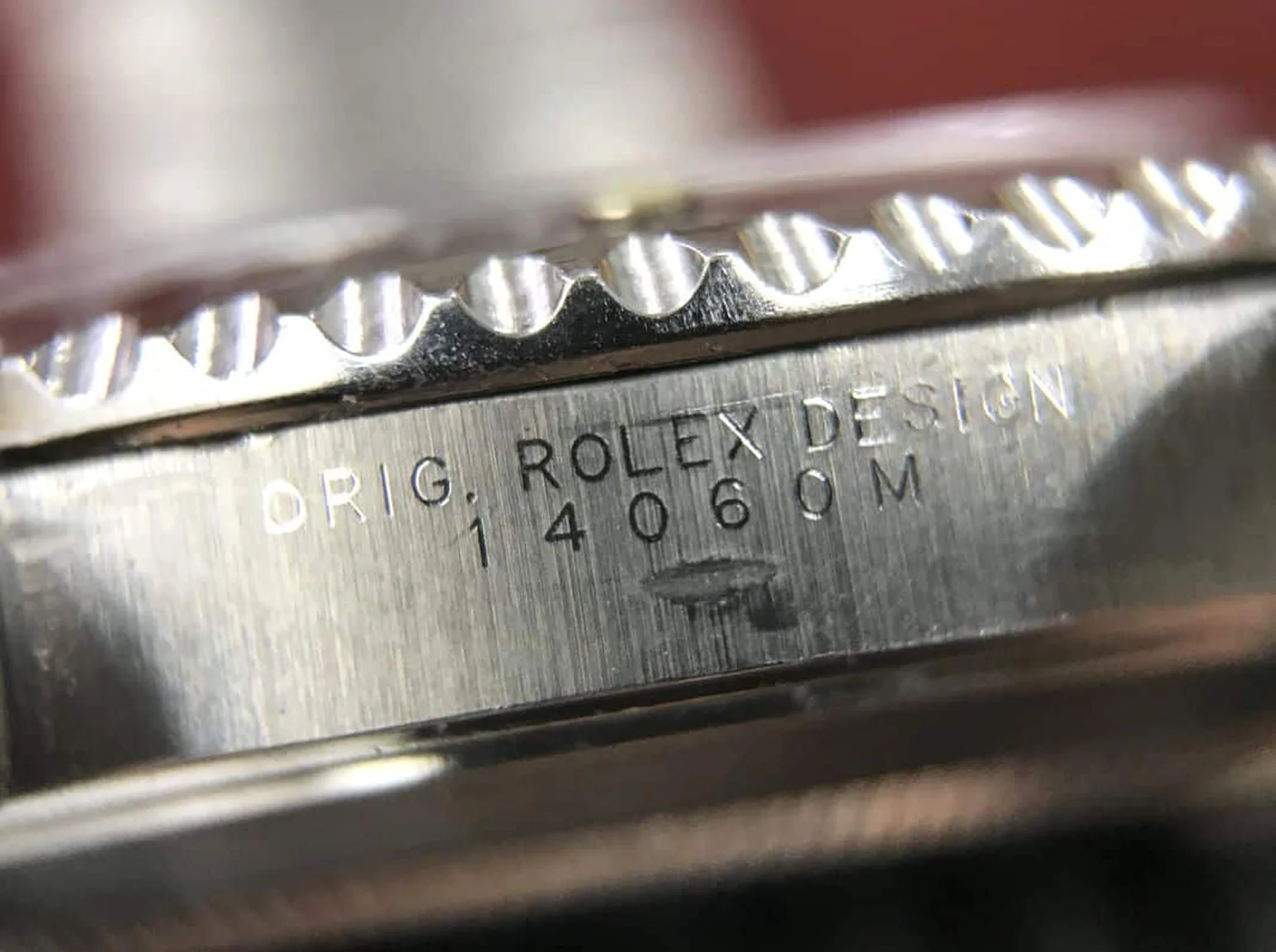 Rolex engraving on the inner ring of a watch dial